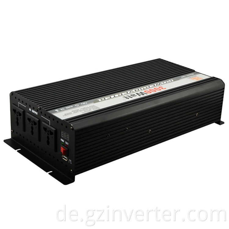 Intelligent Power Wechselrichter 3000W 12 V DC zu AC Solar Invertor für zu Hause